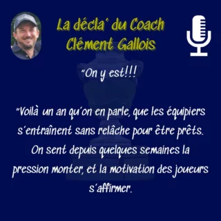 𝐋𝐚 𝐝𝐞́𝐜𝐥𝐚’ 𝐝𝐮 𝐂𝐨𝐚𝐜𝐡 🎙️

À la veille du coup d’envoi du Championnat de France de 1ère division, voici le ressenti du coach Clément Gallois.

#gounouilhou #ffgolf #tourainegolf #championnatdefrancegolf