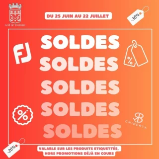 𝗦𝗼𝗹𝗱𝗲𝘀 𝗱’𝗘́𝘁𝗲́ 𝗮𝘂 𝗽𝗿𝗼𝘀𝗵𝗼𝗽 🛍️👚👕🧢 😎⁣⁣⁣⁣
⁣⁣⁣⁣
Venez profitez des soldes et bénéficiez de bonnes affaires ! 🏷️⁣⁣⁣
⁣⁣⁣⁣
Idéal pour se rééquiper en vue de la saison estivale !⁣⁣⁣⁣
Venez découvrir ou redécouvrir nos collections @footjoy et @chibertagolfwear à prix réduits ! ⁣⁣⁣⁣

-2️⃣0️⃣% sur les produits Chiberta
-3️⃣0️⃣% sur le reste*
⁣⁣⁣⁣
𝐽𝑢𝑠𝑞𝑢’𝑎𝑢 𝑚𝑎𝑟𝑑𝑖 22 𝑗𝑢𝑖𝑙𝑙𝑒𝑡, 𝑠𝑢𝑟 𝑙𝑒𝑠 𝑝𝑟𝑜𝑑𝑢𝑖𝑡𝑠 𝑒́𝑡𝑖𝑞𝑢𝑒𝑡𝑒́𝑠 ⁣⁣⁣⁣

*hors produits déjà en promotion
⁣⁣⁣⁣
#soldes #proshop #touraine #bonnesaffaires #golfequipment #footjoy #chibertagolf #ballanmiré